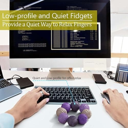 luckdoor Silicone Magnetic Balls Fidget Toys for Adults & Teens,8PCS Stress Relief Sensory Toys for Autism ADHD Anxiety,Fun Textures Gadgets,Office Desk Toy,Stocking Stuffers for Men Women Teen Gifts thumbnail 7