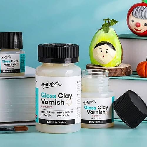 Mont Marte Clay Sculpture Sealant, Glossy Clear Varnish, Signature 4.05oz (120ml), Air or Polymer Clay Sealer thumbnail 5