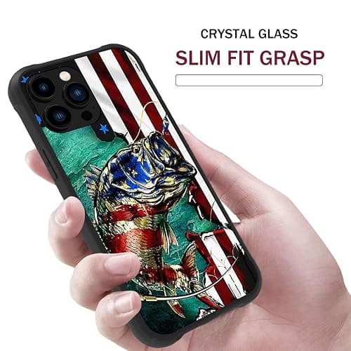 ZHUXUXITT Case for iPhone 13/14 Case,Flag Fishing Case for iPhone 13/14 Design for Men Boys [Anti-Scratch] Non-Slip+Shockproof Rugged TPU Protective Case thumbnail 6