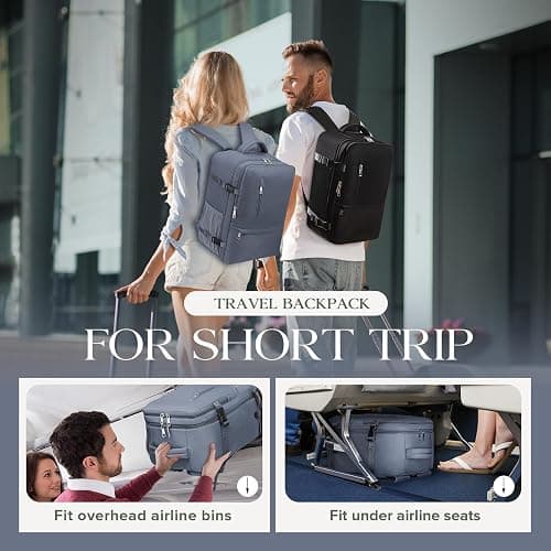 Hayayu für Ryanair Handgepäck 40x30x20 Klein Rucksack für Flugzeug Reiserucksack mit Laptopfach Diebstahlsicherer Tasche für Weekender Kurze Tirp thumbnail 3