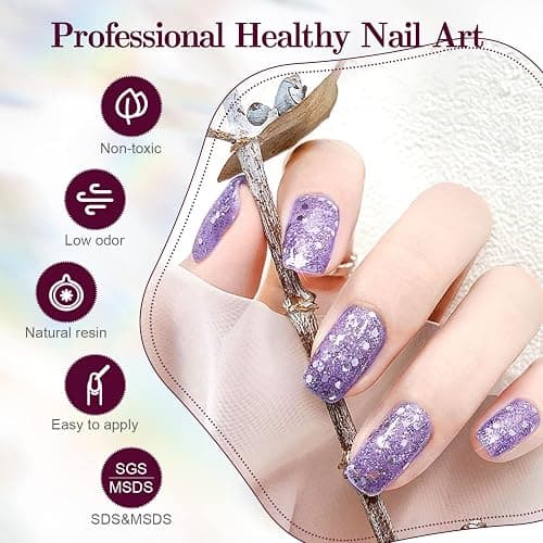 JODSONE Gel Nail Polish Shiny High Gloss Surface Strengthening Glitter Minimalistic Artistic Creation Starter Set 36 Pieces thumbnail 6