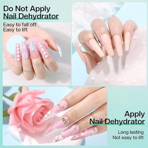 Morovan Acid Free Professional Nail Dehydrator Prep for UV Gel Polish Acrylic Nails Fast Dry Natural Nail Primer Base Varnish Manicure Bonder 0.5 oz thumbnail 6