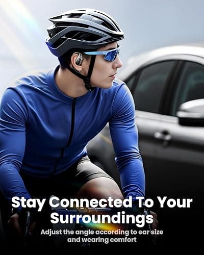 Open Ear Earbuds Bluetooth Headphones Wireless - 80Hrs Playtime Wireless Earbuds with IPX7 Waterproof Touch Control Earphones Sport with 18.2mm Drivers Stereo Sound Bluetooth 6.0 for Running Fitness thumbnail 5