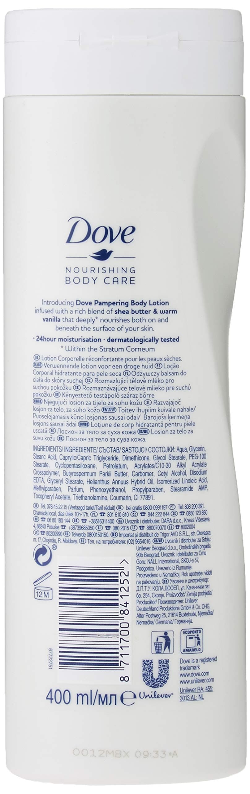 Dove Purely Pampering Indulgent Body Lotion for Unisex, 13.6 Ounce thumbnail 2