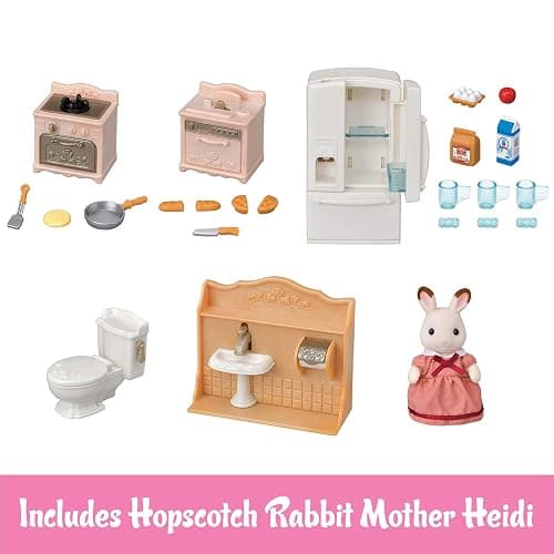 Calico Critters Playful Starter Furniture Set - Toy Dollhouse Furniture and Accessories Set with Collectible Figure Included thumbnail 2