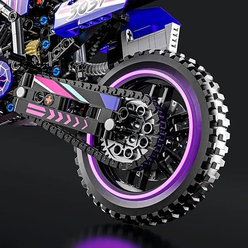 Mesiondy Pink Motorcycle Toy Building Blocks Set,Stem Bricks Sets,Toys Build A Model Motorcycle, (476 Pieces) for Boys Girls & Adults Kids Boys Ages 6 7 8 9 10 11 12+ (red) thumbnail 6