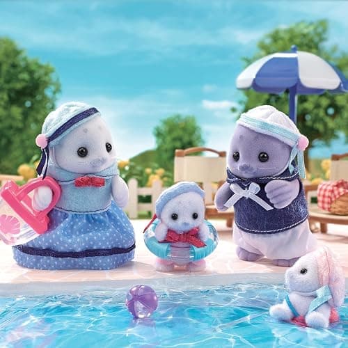 Sylvanian Families - 5759 Famiglia Foca - Set da gioco per case delle bambole thumbnail 6