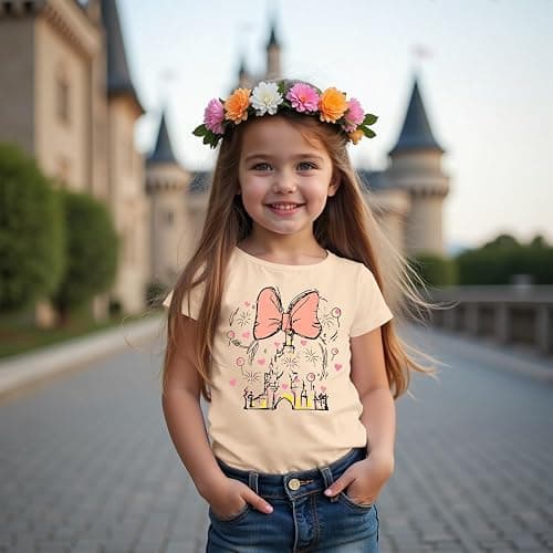 GLIGLITTR Magic Shirt for Toddler Baby Girls Magical Kingdom Tshirt Cute Castle Outfit Holiday Family Vacation Summer Tee Top thumbnail 2