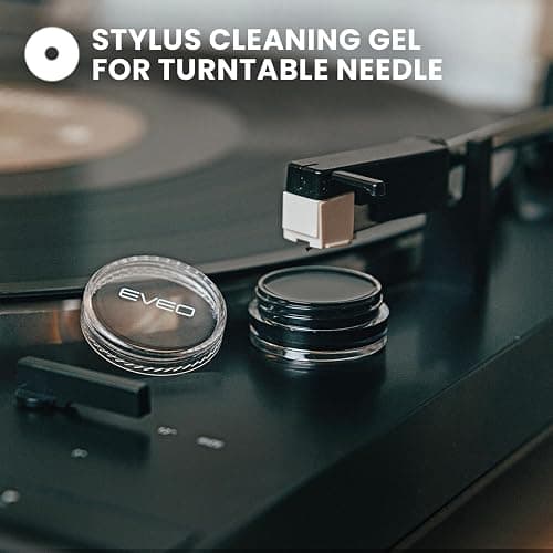 EVEO Vinyl Record Cleaning Kit - 4-in-1 Premium Vinyl Record Cleaner & Vinyl Cleaning Kit with Velvet Brush, Vinyl Cleaner Liquid, Duster & Turntable Stylus Gel thumbnail 4
