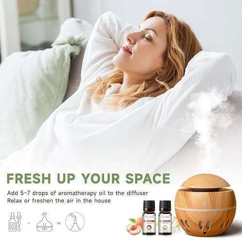 PHATOIL Coconut 20 Pcs Fragrance Oil Set, Premium Fragrance Oil, for Humidifier, DIY Candle & Soap Making Scent, Aromatherapy Diffuser Oils Set (5ML) thumbnail 4