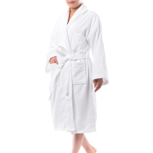 Alpine Swiss Blair Womens Cotton Terry Cloth Bathrobe Shawl Collar Velour Spa Robe - Image 1