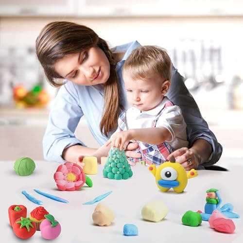 Air Dry Clay 56 Colors, Modeling Clay for Kids | Soft & Ultra Light Model Magic Clay Kit with Sculpting Tools | Safe Non-Toxic DIY Creative Projects Art and Crafts Gifts for Boys Girls thumbnail 2
