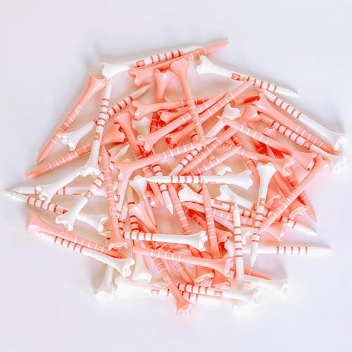 EWILLING Stable & Durable Plastic Golf Tees 60Pcs Size 2-3/4 Inch or 3-1/4 Inch Packaged in Plastic Jar with Lid Available Pink White Blue Color thumbnail 3