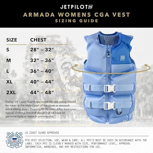 Jetpilot Women’s Armada Evoprene U.S. Coast Guard Approved Life Jacket PFD. 19-Panel Performance Vest for Wakeboarding, Jet Ski & Boating thumbnail 8