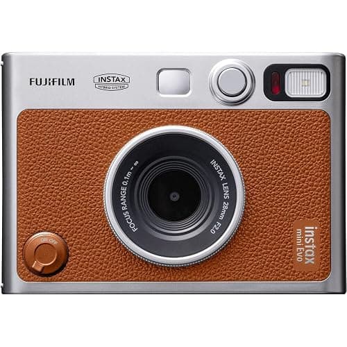 FUJIFILM INSTAX MINI EVO Instant Camera (Brown) Case Bundle | For Parties, Events & Instant Photos | Includes 32GB Memory Card, USB Card Reader, Cleaning Cloth thumbnail 2