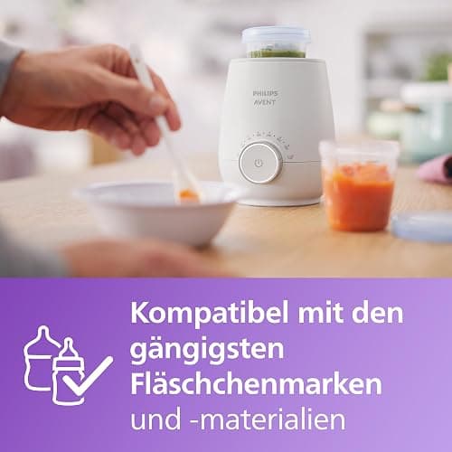 Philips Avent Schneller Premium-Fläschchenwärmer, mit intelligenter Temperaturregelung, Wasserbadtechnologie, automatischer Abschaltung, Modell SCF358/00 thumbnail 6