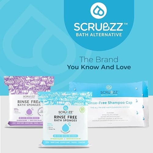 Scrubzz Shampoo Caps No Rinse for Elderly and Bedridden Patients, Rinse Free Shampoo Caps for Post Surgery and Hospital Stays, Waterless Hair Washing Shower Caps - 6 Pack thumbnail 7