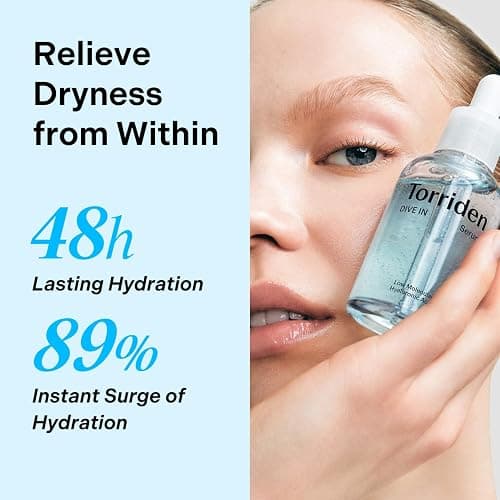 Torriden DIVE IN Hyaluronic Acid Serum for Deep Hydration | Korean K-Beauty Glass Skin Plump Glow | Lightweight Fast-Absorbing Face Serum 50ml (1.69 fl.oz.) thumbnail 5