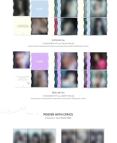 DREAMUS ILLIT Super Real ME 1st Mini Album CD+Poster with Lyrics on Pack+Photobook+Photocard A+Photocard B+Sticker+Paper Magnet+Paper Ornaments+Tracking Sealed (Set(Super ME+Real ME)) thumbnail 6