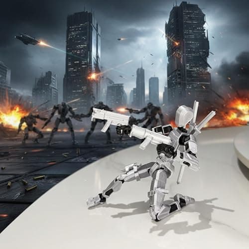 Pthjswj T13 Action Figure Set - (Assembled) 3D Printed Action Figure, Titan 13 Action Figure, Multi-Jointed Movable Dummy 13, Robot Action Figure, Birthday Gifts for Boys, Girls Desktop Decorations thumbnail 8