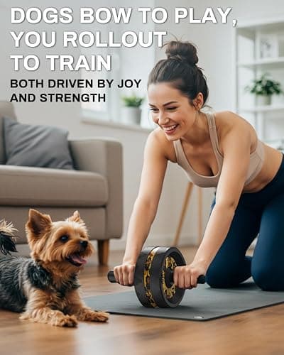 VINSGUIR Ab Roller Wheel, Abs & Core Workout Equipment for Home Gym with Knee Pad Accessories, Abdominal Wheel for Full-body Strength Training thumbnail 3