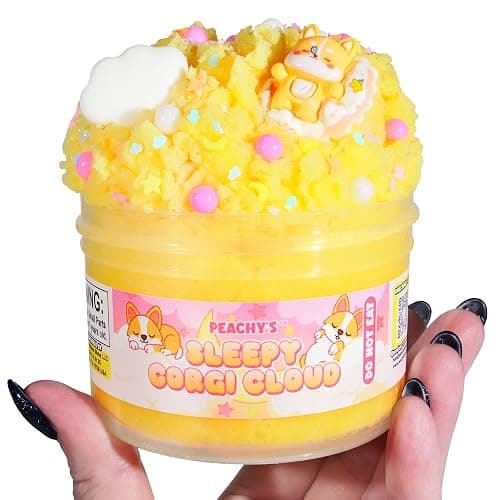 Peachybbies Sleepy Corgi Cloud, Made in USA Premium Slime Scented Slime, 7 oz. thumbnail 6