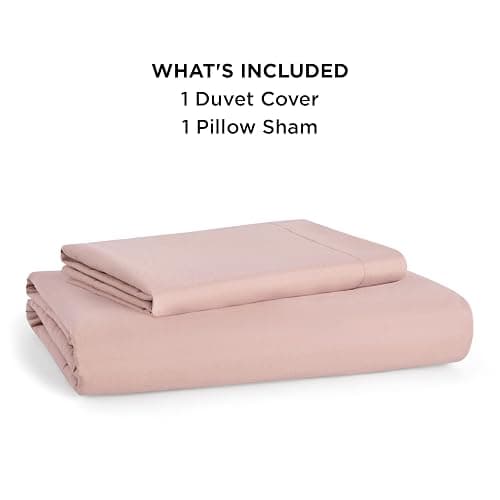 Bedsure Duvet Cover Twin/Twin XL Size - Soft Double Brushed Bedding Set for Kids & Adults, Zipper Closure, 2 Pieces, Includes 1 Duvet Cover (68"x90") & 1 Pillow Sham, NO Comforter, Blush Pink thumbnail 9
