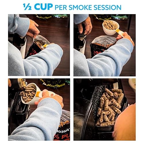 Kona Wood Pellets All Variety Pack, Intended for Ninja Woodfire Outdoor Grill, Wood Fire Oven & Smoker, 8, 1lb Resealable Bags thumbnail 4