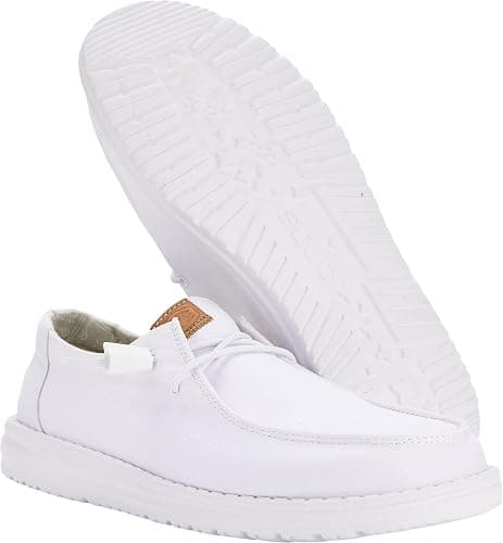 HEYDUDE Women's Wendy Stretch Canvas Slip On Shoes | Easy On Loafer | Elastic Laces, Breathable Canvas Upper, Removable Foam Insole, Flexible Outsole, Lightweight Packable Construction thumbnail 4