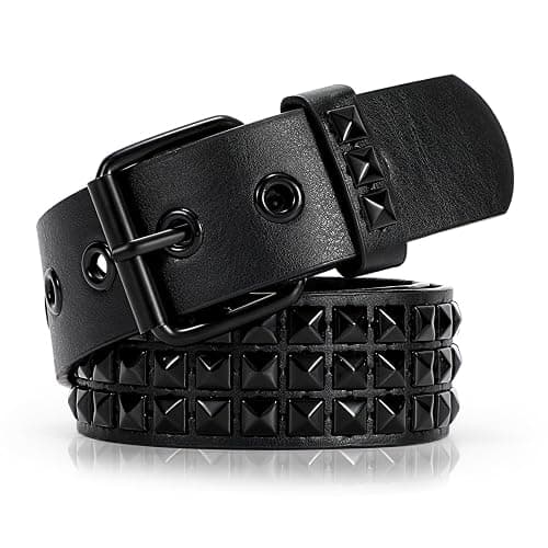 YA BELT Studded Belt for Women and Men Goth Metal Punk Belt Scene Style Cool Belts for Jeans - Image 1