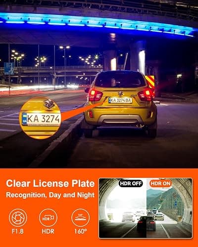 【Bundle: Vantrue E1 Lite 1080P WiFi Mini Dash Cam + CPL + Type C USB Hardwire Kit】 Vantrue E1 Lite 1080P WiFi Mini Dash Cam with GPS and Speed, Free App, Voice Control Detachable Dash Camera thumbnail 3