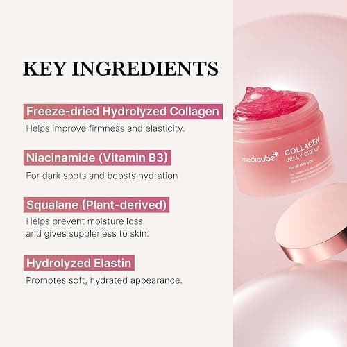 Medicube Collagen Jelly Cream- Niacinamide & Freeze-Dried Hydrolyzed Collagen - Boosts skin's barrier hydration and gives 24h Glow & Lifted Look - Korean skincare (1.69 Fl Oz (Pack of 1)) thumbnail 6