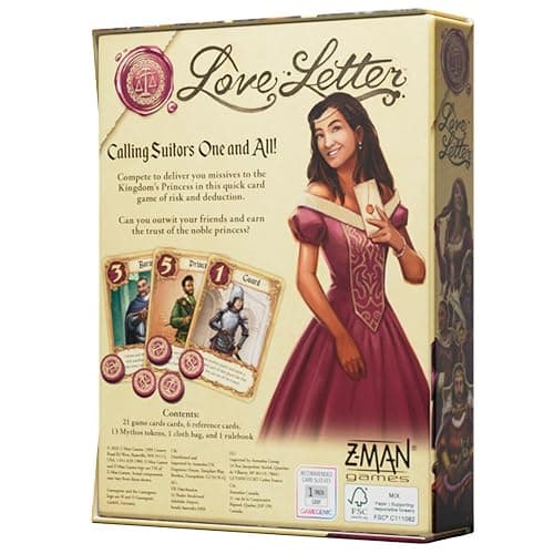 Asmodee Love Letter Card Game (2025 Refresh) - Deduction & Player Elimination Strategy Game for Kids & Adults, Ages 10+, 2-6 Players, 20 Minute Playtime thumbnail 2