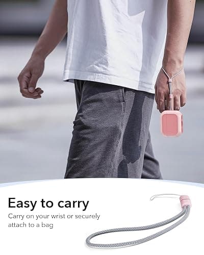 ESR for AirPods Pro 2 Case, Compatible with Airpods Pro Case 2nd / 1st Generation (2023/2022/2019), Compatible with MagSafe, Full Drop Protection Cover with Lanyard, Pink thumbnail 8