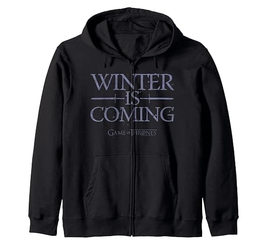 Game Of Thrones Winter Is Coming Logo Zip Hoodie - Image 1