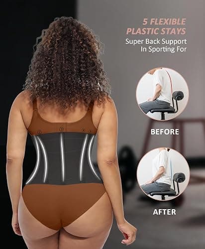 FeelinGirl Waist Trainer Belt Waist Cincher Trimmer Ab Belt Tummy Control Body Shaper with Triple Wrap Women and Men thumbnail 4
