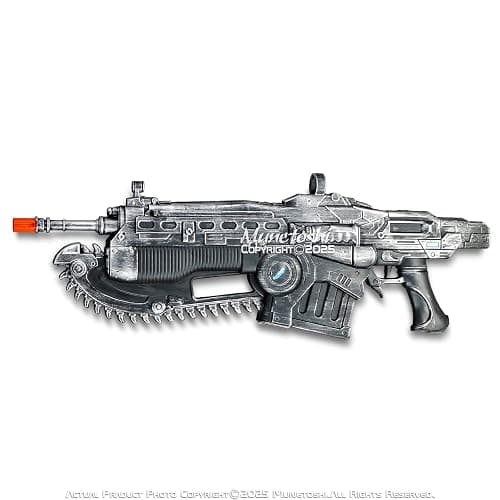 Munetoshi 35" Foam War Rifle Gears Chainsaw Machine Sci-fi Video Game Replica Anime Costume Cosplay Prop thumbnail 2