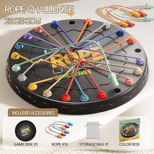 lartoys Rope Untangling Puzzle Game, Educational Strategy Board Game for Kids & Adults, Family Travel Party Games with Multi-Level Challenges, Gifts for All Ages(Manual on Box) Easter Basket Stuffers thumbnail 4