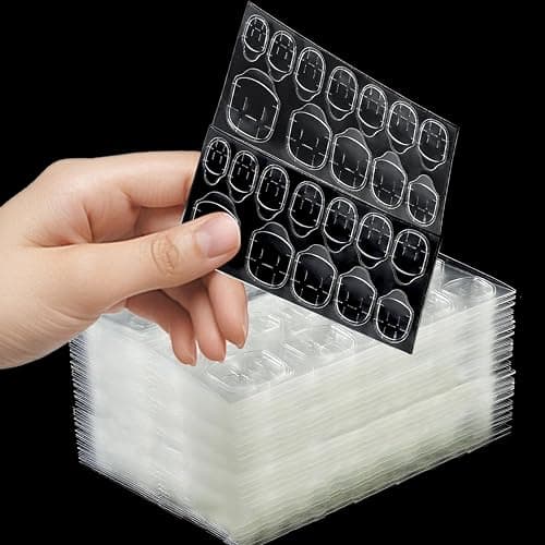 DOCVOEOMH 1440PCS Press on Nail Adhesive Tabs - 60 Sheets with 12 Sizes, Nail Sticky Glue Tabs for Press on Nails, Stickers for Artificial Fake Nails for Home/Salon Use - Image 1