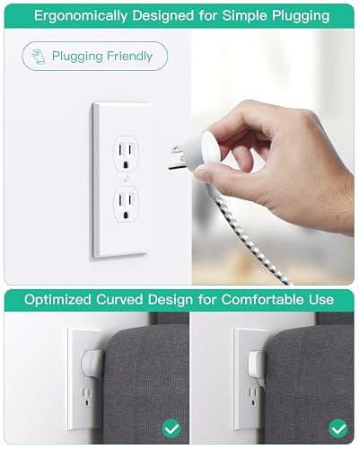 Cruise Ship Essentials - Mifaso Power Strip with USB Ports, 5Ft Flat Extension Cord with Multiple Outlets, USB Charging Station with Non Surge Protector for Cruise Ship, Travel, Dorm Room Essentials thumbnail 5