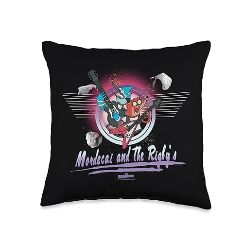 Regular Show Mordecai and The Rigbys Throw Pillow, 16x16, Multicolor
