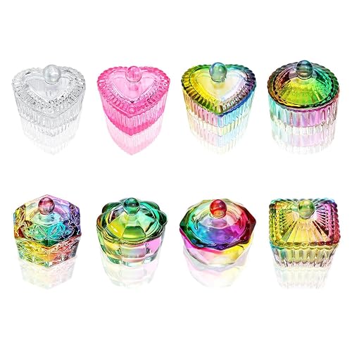 Nails Art Glass Acrylic Dappen Dish Crystal Bowl Liquids Crystal Cup Tool Crystal Glass Dish thumbnail 4