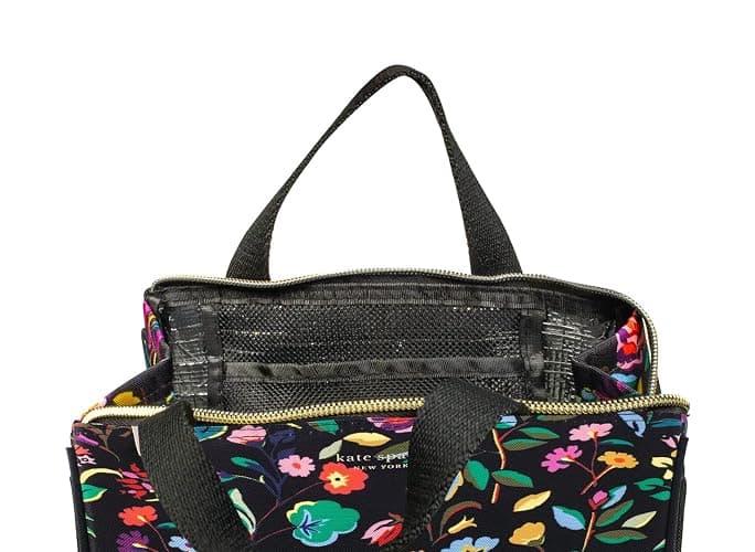 kate spade new york Insulated Lunch Tote, Autumn Floral | Cute Insulated Soft Cooler Bag, Adult Lunch Box with Silver Thermal Interior Lining and Mesh Storage Pocket thumbnail 3