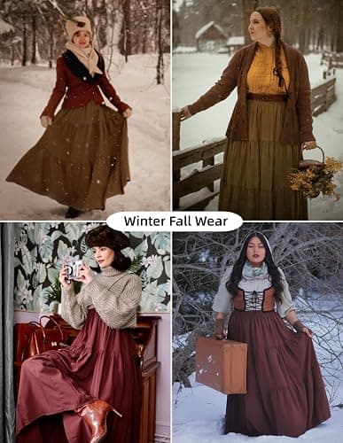 Scarlet Darkness Maxi Long Skirts for Women Summer Flowy Renaissance Skirt with Pockets thumbnail 8