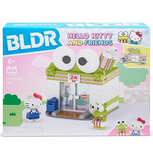 BLDR Hello Kitty and Friends Keroppi Mart Building Set with Hello Kitty and Keroppi Minifigures - Gift for Kids, Girls, Sanrio, and Kawaii Fans Ages 8+, 0103 thumbnail 5