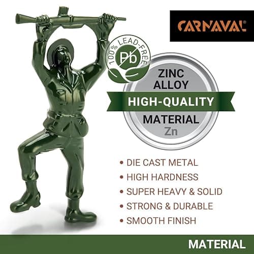 Green Army Man Bottle Opener - Unique Funny Bottle Opener Bartender Compatible As Coke Bottle Opener - Metal Bottle Opener Man - Mini Soldier Bottle Opener - Creative Cool Bottle Opener thumbnail 5
