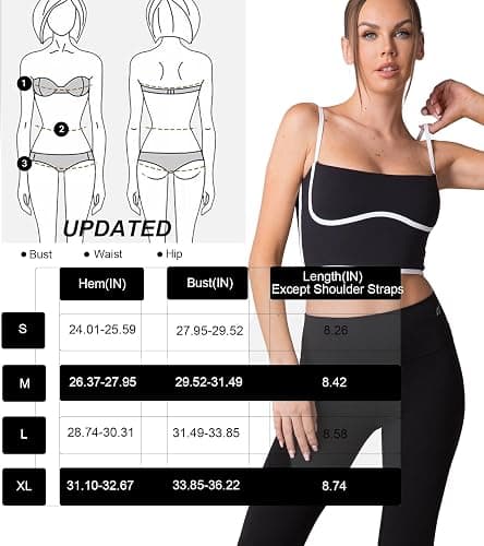 Move With You Sleeveless Spaghetti Strap Padded Sports Bra Tank Tops Square Neck Double Layer Workout Fitness Basic Crop Tops thumbnail 6