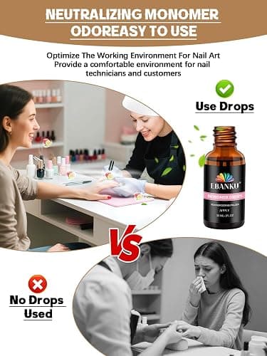 EBANKU Monomer Drops Apple Scent Odor Out Drops, 30ml Monomer Odor Neutralizer for Liquid Acrylic Monomer, Monomer Smell Eliminator for Nail Tech Salon Home Use thumbnail 5