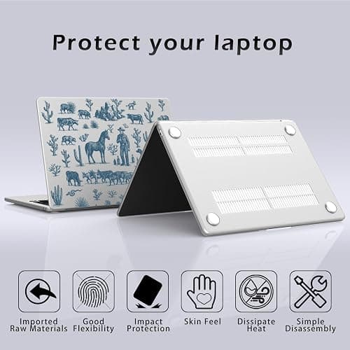 BlHMCASE Compatible with MacBook Pro 13 inch Case M2 2025, 2024-2016 A2338 M1 A2251 A2289 A2159 A1989 A1708 A1706, Western Cowboy Protective Hard Shell Matte Cover for Mac Pro 13 thumbnail 6