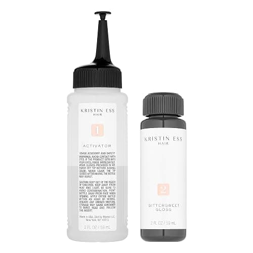 Kristin Ess Hair Gloss in Bittersweet Dark Brunette - 4 Wk Semi Permanent Hair Color for Women - Dark Brown Color Depositing Conditioner & Toner for Vibrant Color + Shine - Hair Dye Glaze - Vegan thumbnail 6